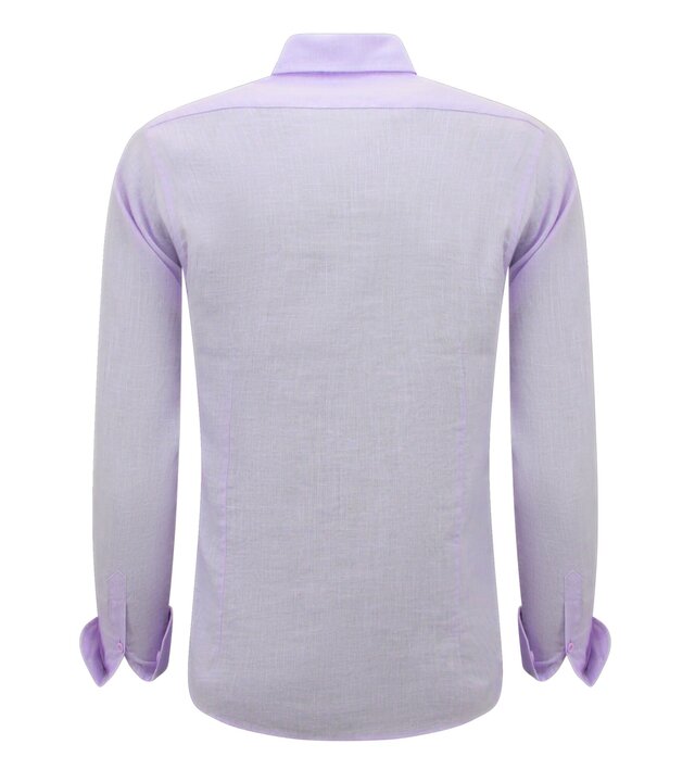 Enos Leinenhemd für Herren - Regular Fit - Casual Blanco - Violett