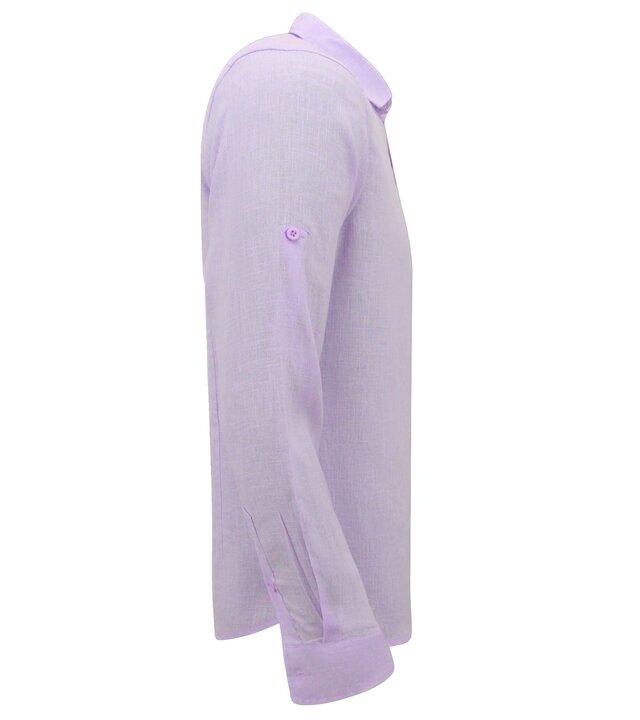 Enos Leinenhemd für Herren - Regular Fit - Casual Blanco - Violett