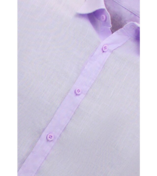 Enos Leinenhemd für Herren - Regular Fit - Casual Blanco - Violett