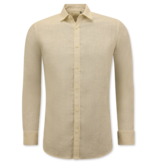 Enos Leinenhemd für Herren - Regular Fit - Casual Blanco - Beige