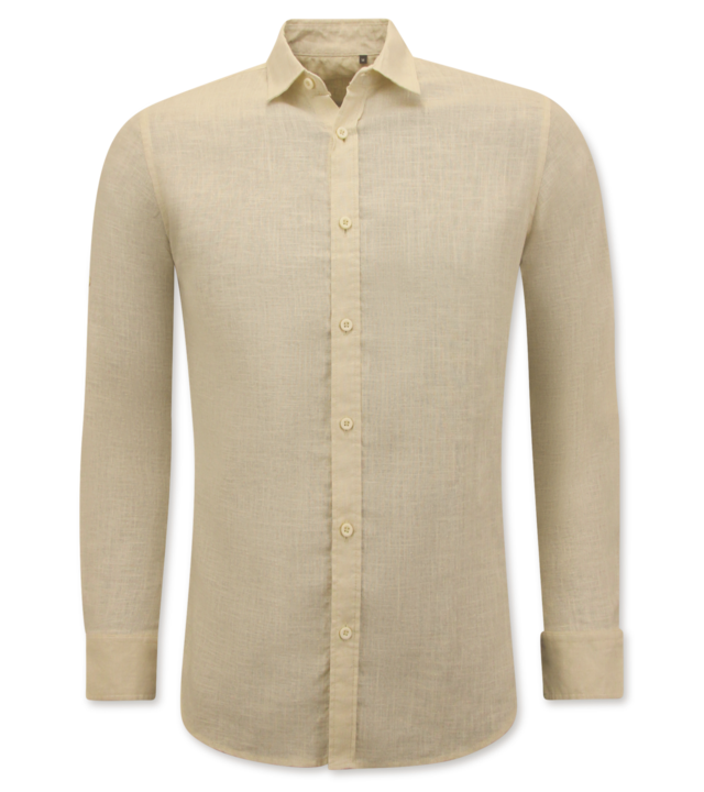 Enos Leinenhemd für Herren - Regular Fit - Casual Blanco - Beige