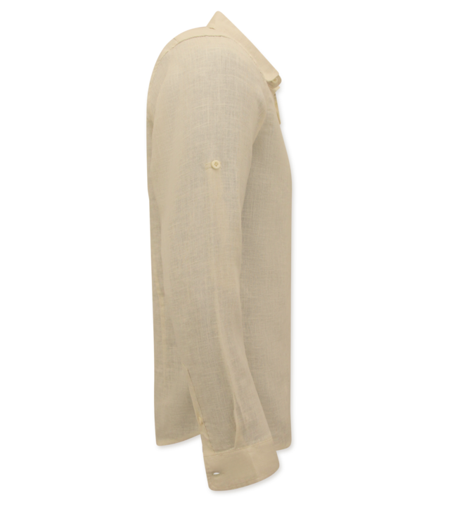 Enos Leinenhemd für Herren - Regular Fit - Casual Blanco - Beige