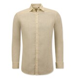 Enos Leinenhemd für Herren - Regular Fit - Casual Blanco - Beige