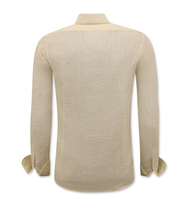 Enos Leinenhemd für Herren - Regular Fit - Casual Blanco - Beige