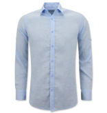 Enos Leinenhemd für Herren - Regular Fit - Casual Blanco - Blau
