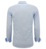 Enos Leinenhemd für Herren - Regular Fit - Casual Blanco - Blau
