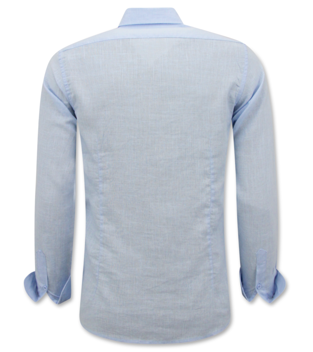 Enos Leinenhemd für Herren - Regular Fit - Casual Blanco - Blau