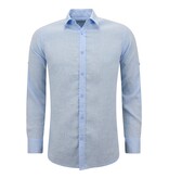 Enos Leinenhemd für Herren - Regular Fit - Casual Blanco - Blau