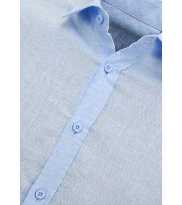 Enos Leinenhemd für Herren - Regular Fit - Casual Blanco - Blau