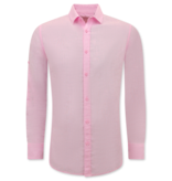 Enos Leinenhemd für Herren - Regular Fit - Casual Blanco - Pink Enos Leinenhemd für Herren - Regular Fit - Casual Blanco - Pink
