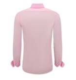 Enos Leinenhemd für Herren - Regular Fit - Casual Blanco - Pink Enos Leinenhemd für Herren - Regular Fit - Casual Blanco - Pink