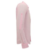 Enos Leinenhemd für Herren - Regular Fit - Casual Blanco - Pink Enos Leinenhemd für Herren - Regular Fit - Casual Blanco - Pink