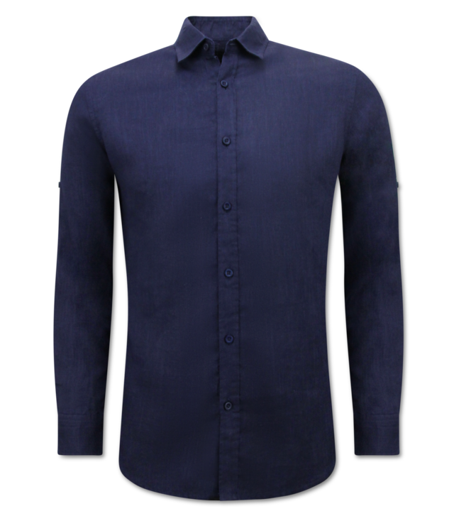Enos Leinenhemd für Männer - Regular Fit - Blanco - Blau
