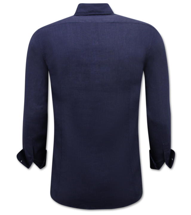 Enos Leinenhemd für Männer - Regular Fit - Blanco - Blau