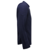 Enos Leinenhemd für Männer - Regular Fit - Blanco - Blau Enos Leinenhemd für Männer - Regular Fit - Blanco - Blau