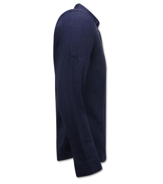 Enos Leinenhemd für Männer - Regular Fit - Blanco - Blau