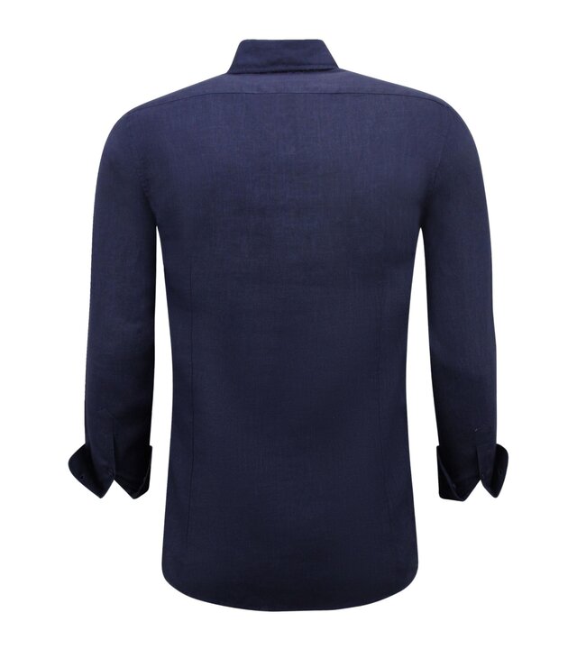 Enos Leinenhemd für Männer - Regular Fit - Blanco - Blau