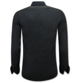 Enos Leinenhemd für Männer - Regular Fit - Blanco - Schwarz