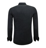 Enos Leinenhemd für Männer - Regular Fit - Blanco - Schwarz