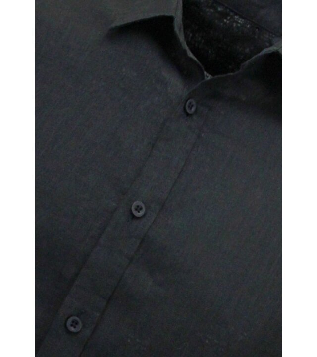 Enos Leinenhemd für Männer - Regular Fit - Blanco - Schwarz