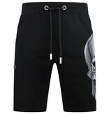 Enos Totenkopf - Strass-Shorts - 7980 - Schwarz