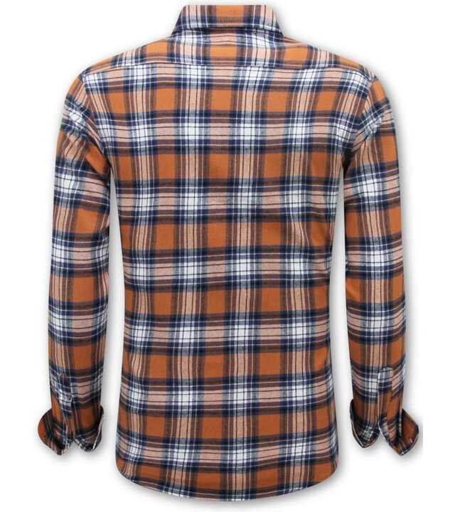 LF Lumberjack Bluse - Flanellhemd Herren - Orange