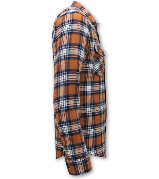 LF Lumberjack Bluse - Flanellhemd Herren - Orange