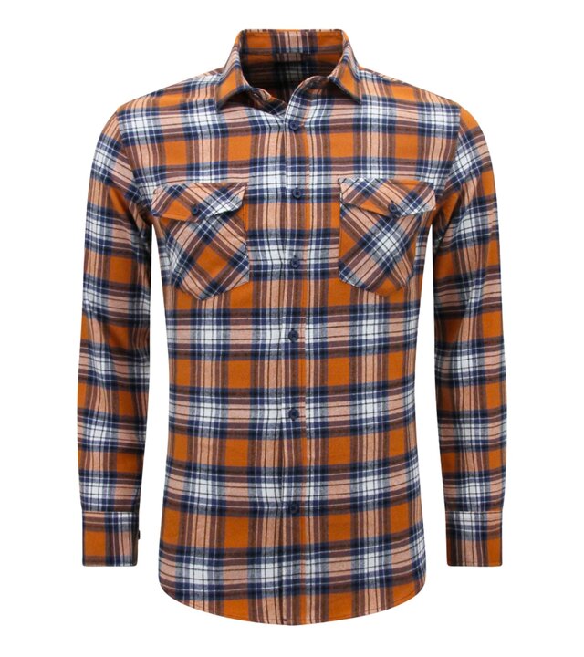 LF Lumberjack Bluse - Flanellhemd Herren - Orange