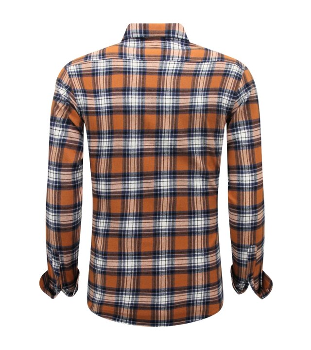 LF Lumberjack Bluse - Flanellhemd Herren - Orange