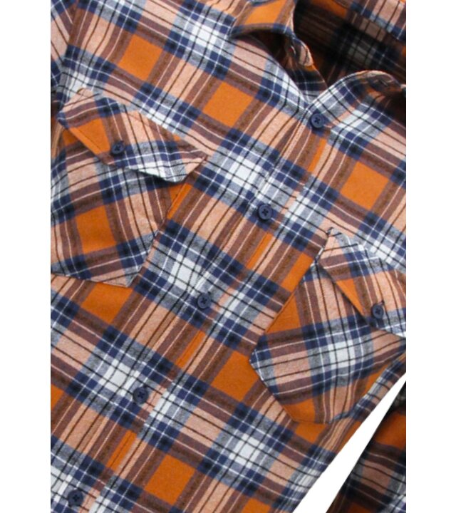 LF Lumberjack Bluse - Flanellhemd Herren - Orange