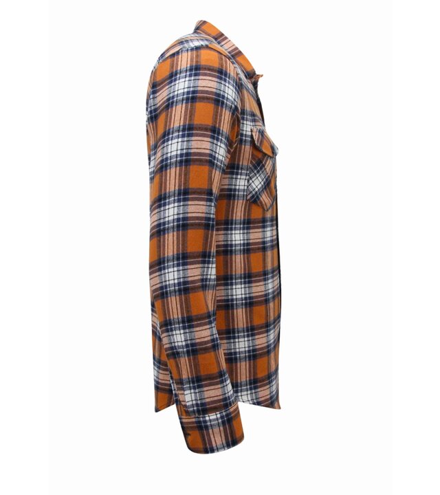 LF Lumberjack Bluse - Flanellhemd Herren - Orange