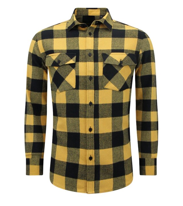 LF Lumberjack Bluse - Flanellhemd Herren - Gelb