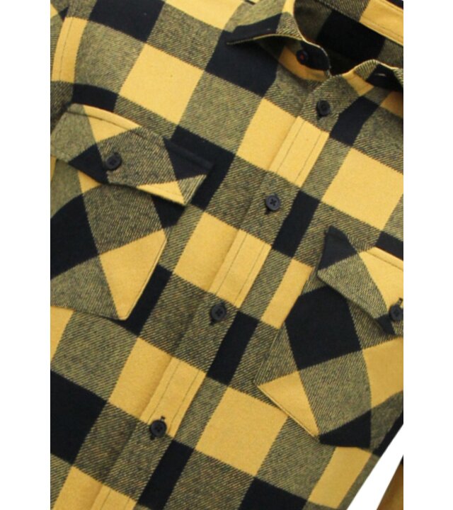 LF Lumberjack Bluse - Flanellhemd Herren - Gelb