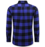 LF Flanellhemd Herren - Holzfällerbluse Herren - Blau