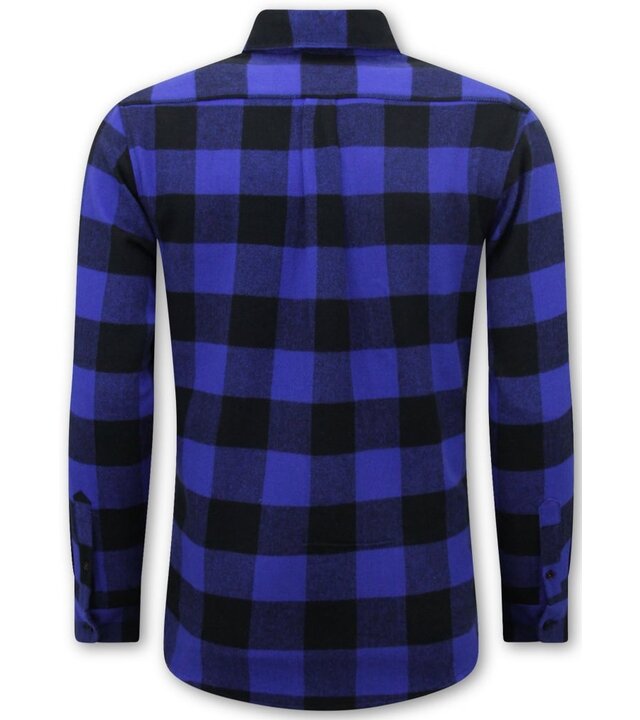 LF Flanellhemd Herren - Holzfällerbluse Herren - Blau