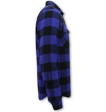 LF Flanellhemd Herren - Holzfällerbluse Herren - Blau