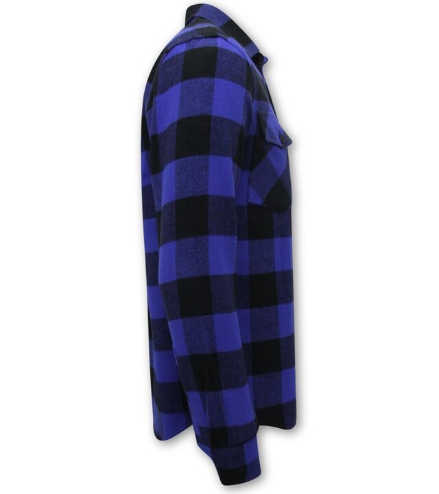LF Flanellhemd Herren - Holzfällerbluse Herren - Blau