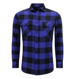 LF Flanellhemd Herren - Holzfällerbluse Herren - Blau