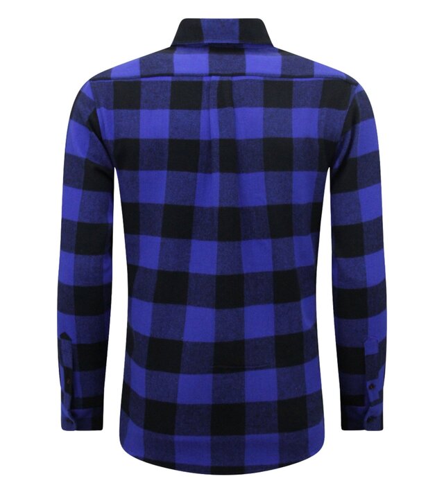 LF Flanellhemd Herren - Holzfällerbluse Herren - Blau