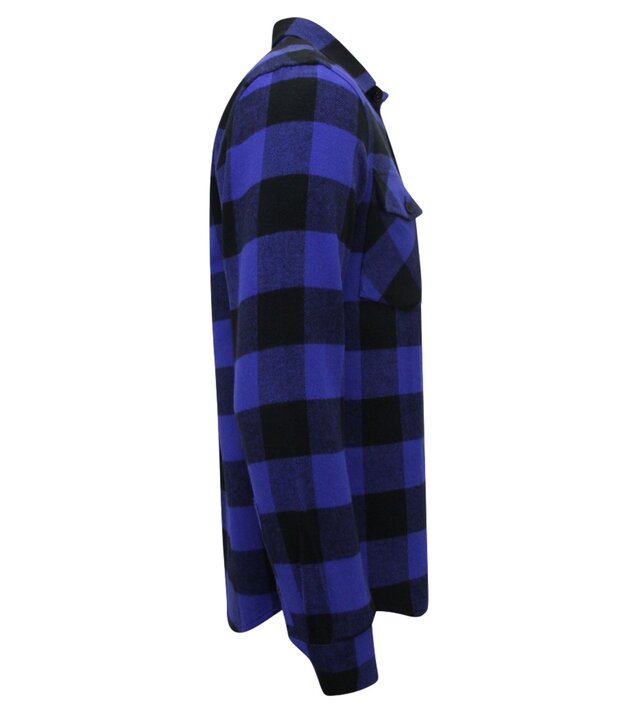 LF Flanellhemd Herren - Holzfällerbluse Herren - Blau