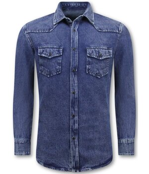 LF Jeansbluse Herren – Jeanshemd – Blau
