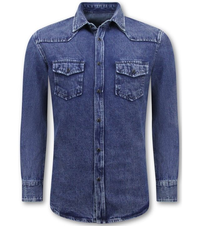 LF Jeansbluse Herren – Jeanshemd – Blau