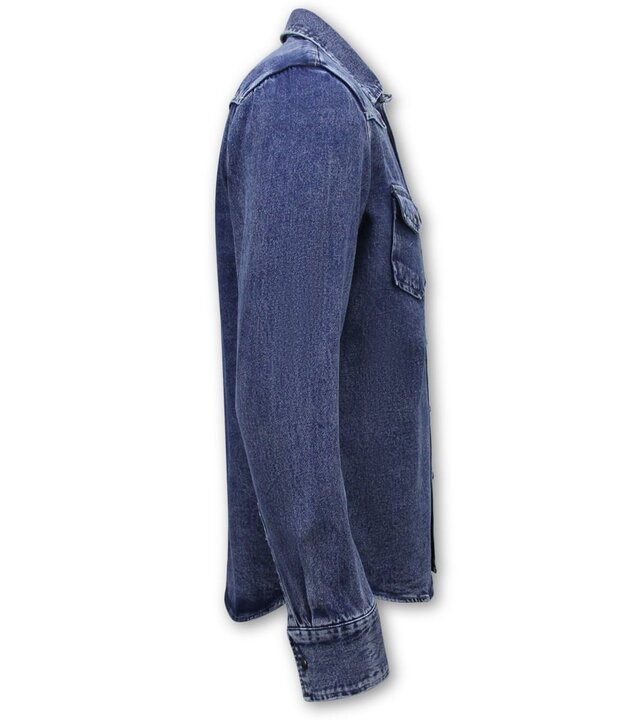 LF Jeansbluse Herren – Jeanshemd – Blau