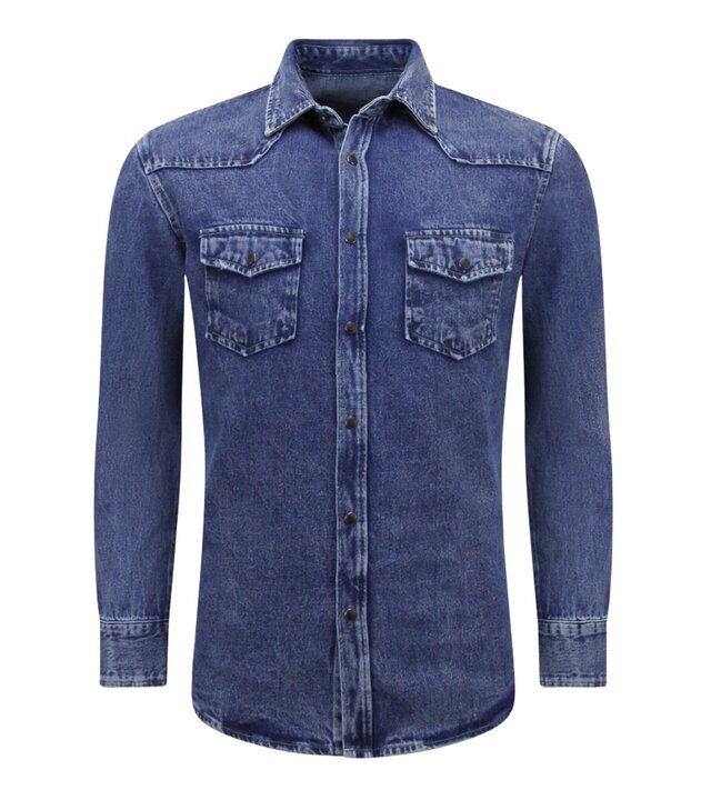 LF Jeansbluse Herren – Jeanshemd – Blau