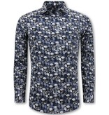 LF Herrenbluse mit langen Ärmeln – Freizeithemd Herren – Blau LF Herrenbluse mit langen Ärmeln – Freizeithemd Herren – Blau