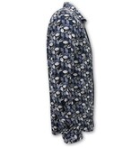 LF Herrenbluse mit langen Ärmeln – Freizeithemd Herren – Blau LF Herrenbluse mit langen Ärmeln – Freizeithemd Herren – Blau