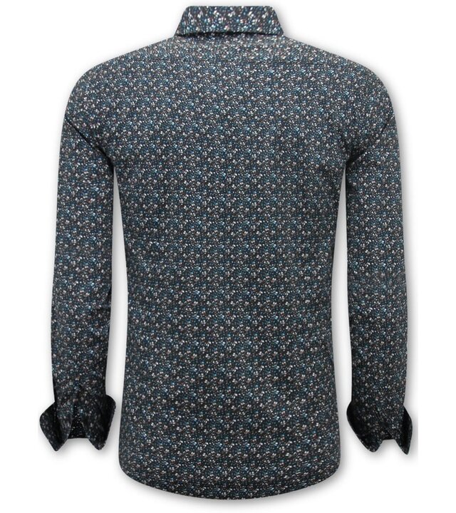 LF Bluse Herren Langarm - Hemd Herren Erwachsene - Schwarz
