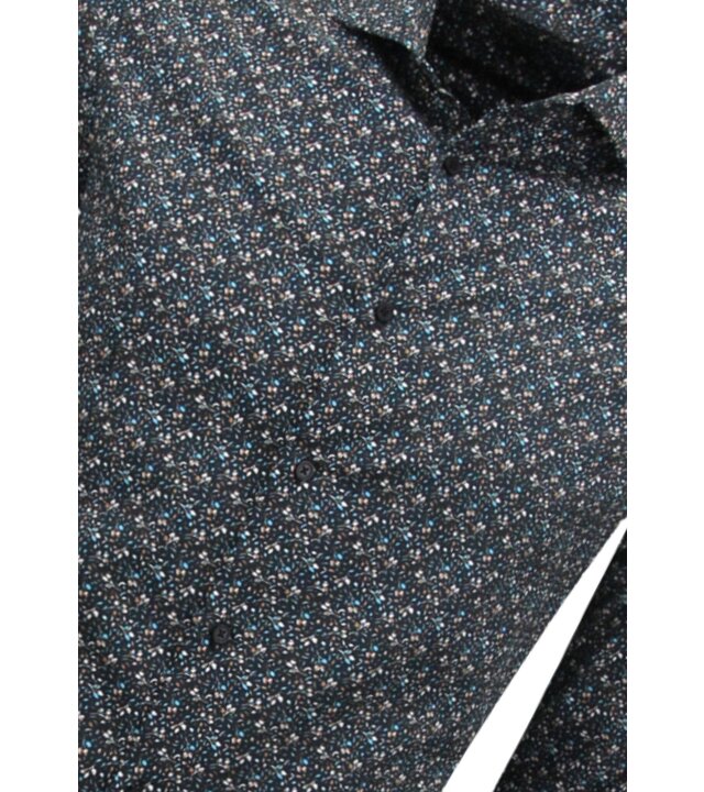 LF Bluse Herren Langarm - Hemd Herren Erwachsene - Schwarz