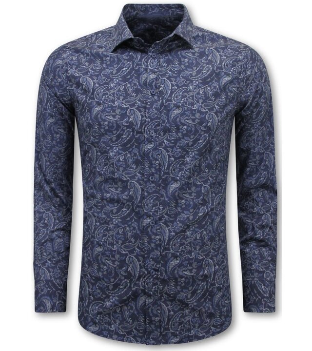 LF Slim-Fit-Hemd für Herren – Langarmbluse – Grau