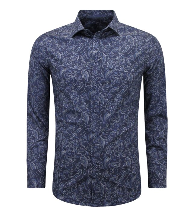 LF Slim-Fit-Hemd für Herren – Langarmbluse – Grau